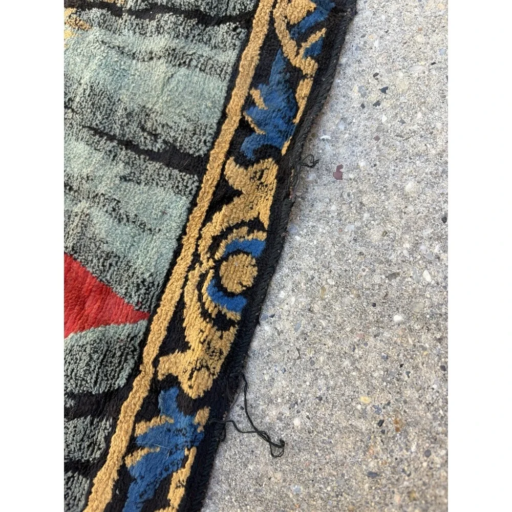 Vintage Persian Oriental Victorian 4x6 Woven  Tapestry Wall Hanging‎ Boho